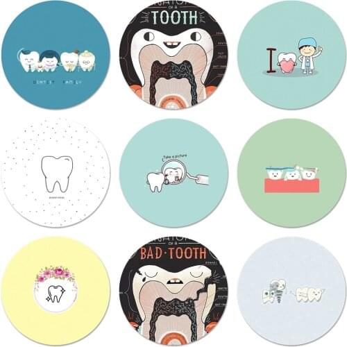 58mm Wisdom Teeth Dentist Tooth LoveClear Icons Pins Badge Decoration Brooches Metal Badges For Backpack Decoration