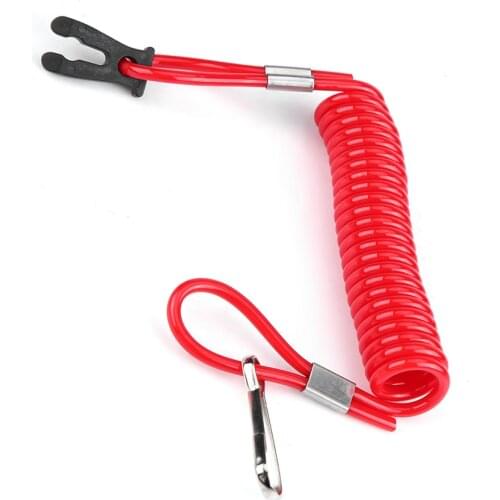 1 pcs waterproof Outboard Engine Ignition Emergency Kill Stop Switch Safety Tether Lanyard Extendable fit for Suzuki