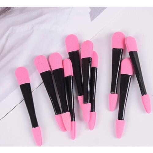 New Fashion 10Pcs Pro Sponge Stick Eye Shadow Applicator Cosmetic Makeup Tools Double-head Eyeshadow Brush For Women Makeup Tool