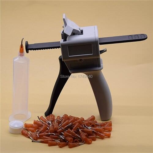 15G Bent Tapered Dispensing Needle Tips with UV Glues Adhesive Caulking Gun 30ml Glue Gun 30cc Glue Dispenser Syringe Barrel Set