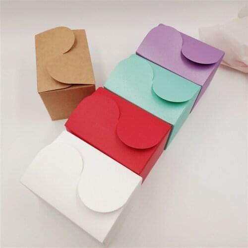 12 pcs 9x6x6cm multi-color square box wedding party candy/biscuit/chocolate box DIY handmade soap box free shipping
