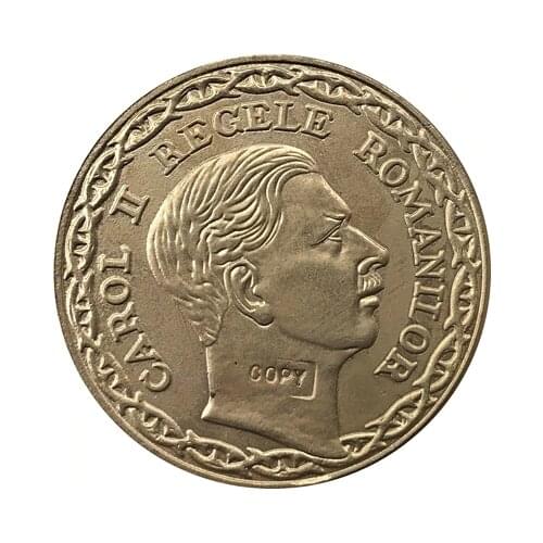1940 Romania 100 Lei Copy Gold coins 35mm