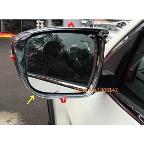 Car styling rear rearview Side glass Mirror frame Rain Shield Sun Visor Shade eyebrow 2pcs For Nissan Qashqai j11 2016 2017 2018