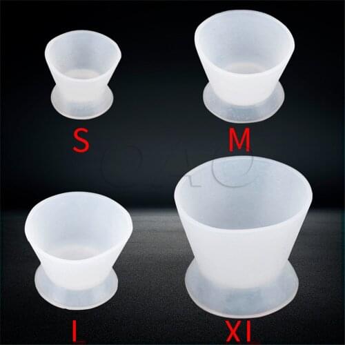5 pcs Dental Adhesive Plaster Impression Material Mixing Bowl Plastic Thicken Rubber Bowl Dental Material