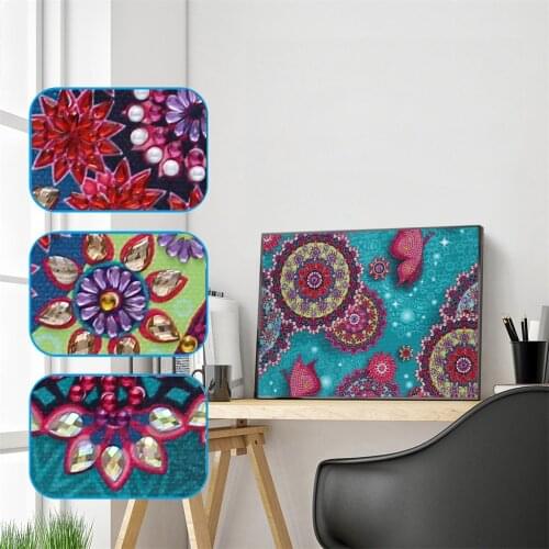 5D Diamond Painting Partial Diamond Mandala Special Shaped Diamond Embroidery Mosaic Home Decoration DIY Handmade New Year Gift