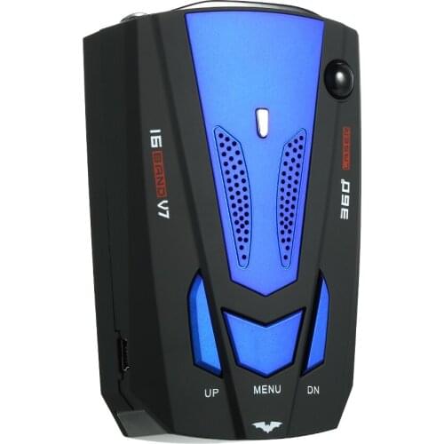 Car Vehicle Radar Detector Speed Control Detector V7 Speed Voice Alert Warning Device Red Russia / English Radar Detector