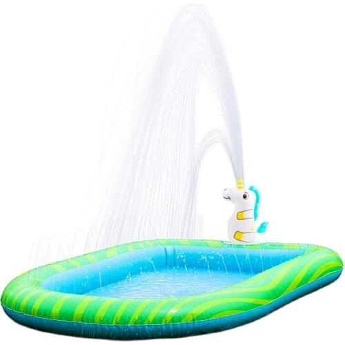 165cm swimming pool inflatable pvc cartoon fountain children outdoor shade shark play pool