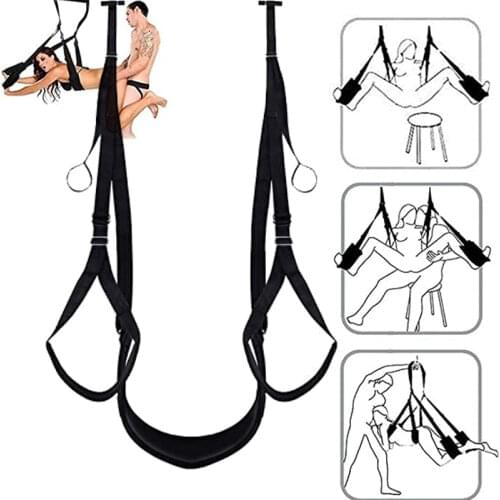 Bdsm Sex Swing Fetish Bandage Hanging Door Adult Games Erotic Sex Toys For Women Couples Handcuffs Restraint Strap Ankle Cuffs