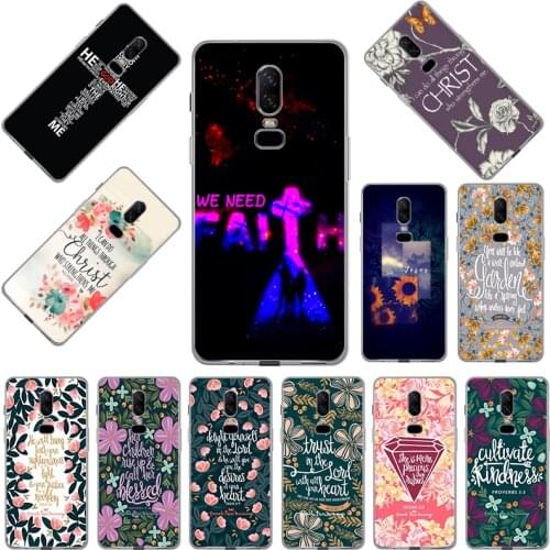 Phone case for OnePlus 8 7 6 5 3 8T 5T 7T Bible verse Philippians Jesus Christian Soft cases for OPPO Realme 7 6 Pro 6s 5s cover
