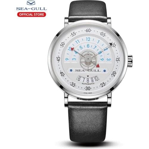 Seagull Top Brand Sapphire Glass Business Casual Watch Luxury Mens Automatic Mechanical Watch Leather Waterproof Watch Clock