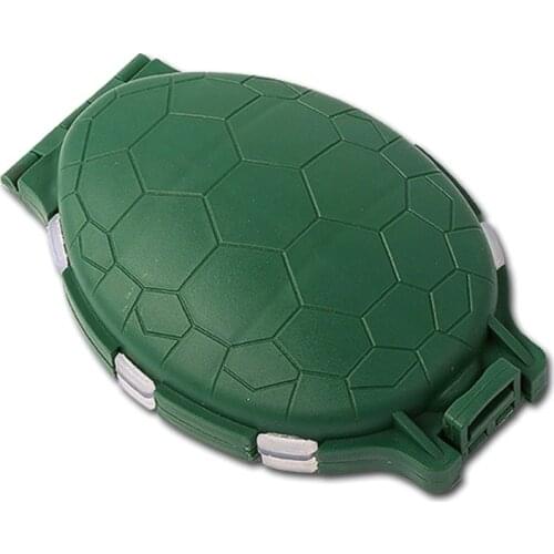 12 Compartments Turtle Fishing Lure Hooks Storage Tackle Case Pocket Tool Box