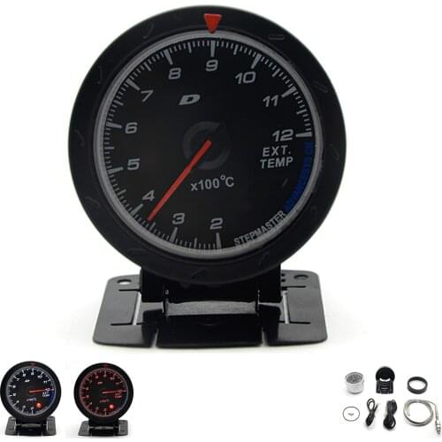 2.5" 60MM Exhaust Gas Temp Gauge EGT Gauge Black Face With Logo