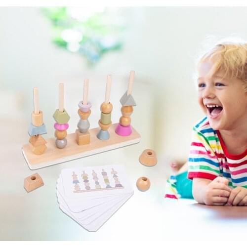 Toddler Wood Matching Toys Logic Early Learning Fun Toys Birthday Gift Kids