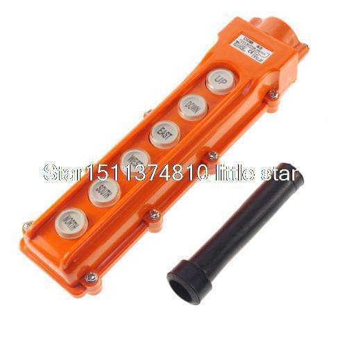 For Hoist And Crane Control Station Push Button Switch 6Ways COB-63 Rainproof