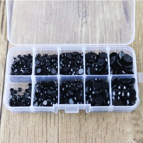 760p 4-10mm Black Plastic Safety Eyes Eyelets For Toys Doll Crafts Teddy Bear Dolls Soft Toy Making Animal Amigurumi Accessories