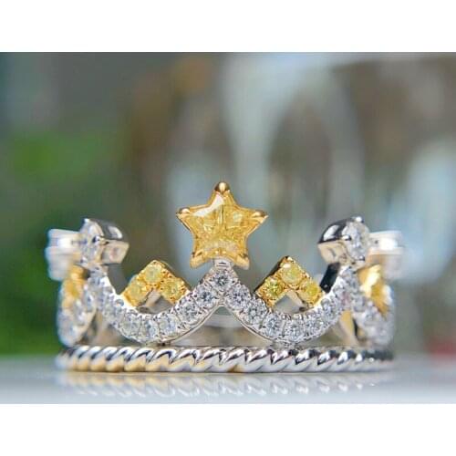 Crown Lovers Lab Diamond cz Ring 925 sterling silver Engagement Wedding band Rings for Women Bridal Party Jewelry Gift