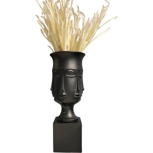 Columnar Black Smiley Vazo 35 X35X93 cm