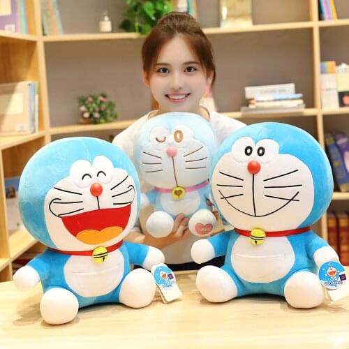 Cartoon anime plush Doraemon Jingle Cat pillow Plush Toy juguetes PP Cotton Filling Home Furnishing Pendant Room Decoration Gif