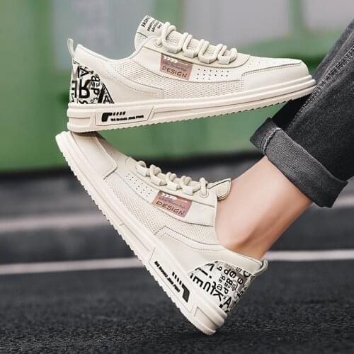 Mens Shoes 2021 Summer New Fashion Small White Shoe I Korean Version Fashion Mesh Breathable Board Shoe Sports Casual Shoes