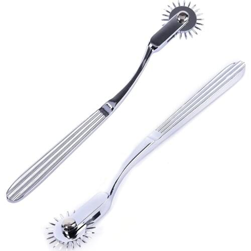 New 2styles Stainless Steel Pinwheel Needles Wheel Roller Submissve Fetish Sex Slave Torture Kit Sex Toy
