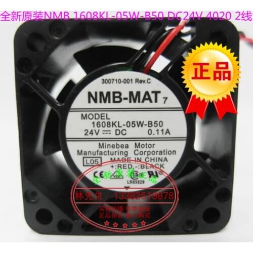 NEW NMB-MAT NMB 1608KL-05W-B50 4020 DC24V 0.11A cooling fan