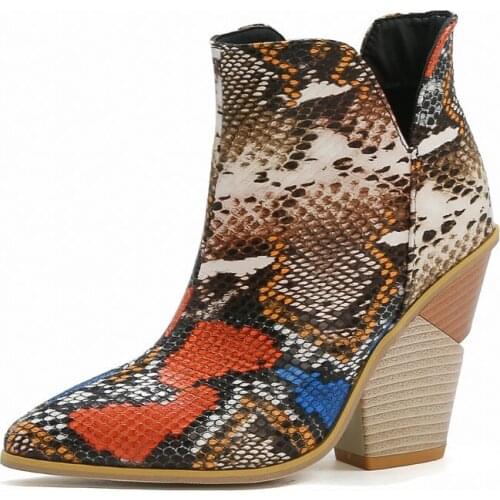 Autumn Women Boots Advanced Pu Leather Wedge High Heel Ankle Boots Fashion Pointed Toe Winter Boots Explosive Ladies Shoes