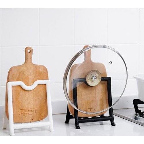 Clip Type Pot Cover Stand Pot Lid Rack Cutting Board Holder Kitchen Storage Shelf Case Plastic Tableware Stand Containers