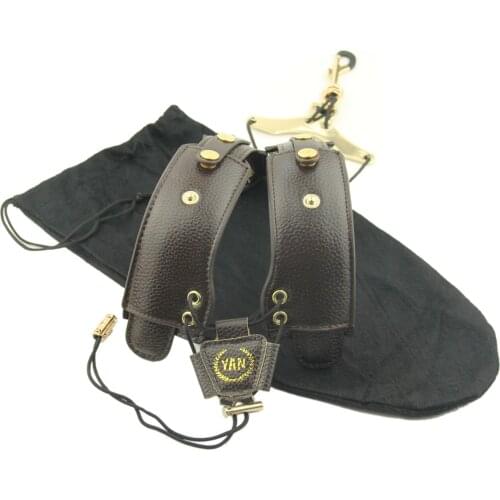 Adjustable Saxophone Sax Leather Harness Shoulder Strap Belt High Quality Sax Neck Straps with Hook Clasp Saxophone Parts