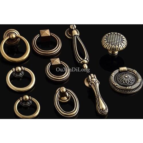 Retro Vintage 20PCS European Antique Kitchen Door Furniture Handles Cupboard Drawer Wardrobe Wine Cabinet Pulls Handles & Knobs