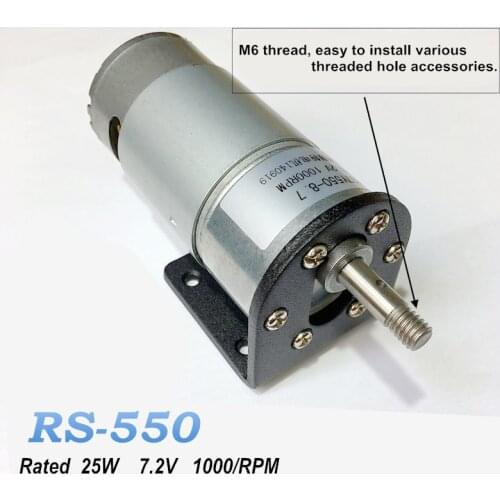 RS-550 DC gear motor 25W 1000rpm models,automation,tool,DIY motor (GB37Y550-8.7),37MM Mounting bracket