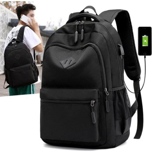 New Fashion Backpack, Travel Bag, USB Charging Port, Men and Women