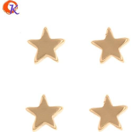 Cordial Design 100Pcs 8*8MM Jewelry Accessories/DIY Earrings Making/Genuine Gold Plating/Star Shape/Hand Made/Earring Findings