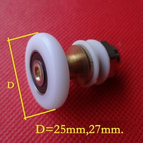 Shower door room pulley eccentric copper shaft pulley with eccentric copper shaft, Diameter 25mm/27mm 8pcs/lot