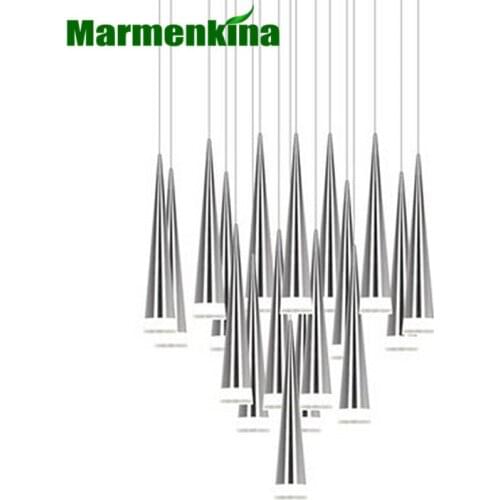 Modern LED Conical Pendant Lamps Aluminum Light Fixtures Decorative Living Bedroom Dining Restaurant Kitchen Pendant Lights