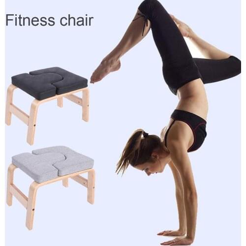 Yoga Stool Yoga Inversion Chair In Solid Birch Wood Multifunctional Sport Exercise Equipment Fatigue And Shapes The Body