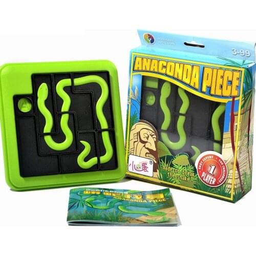 Kids Toys Anaconda Piece Riddles Path-Building Travel Board Game A Preschool Puzzle In Travel-Friendly Case For Ages 4 And Up