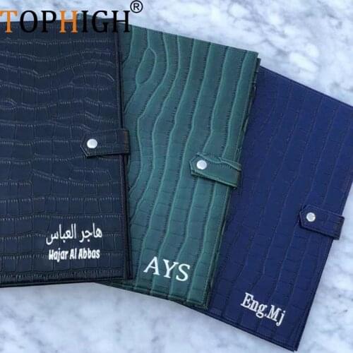 TOPHIGH Newly File Document Bag For Women 2021 Pouch Folder Holder Organizer Fastener Office Green Python Pattern Cover