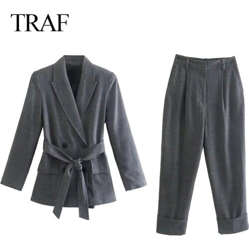 TRAF Women's Trouser Suits Two China