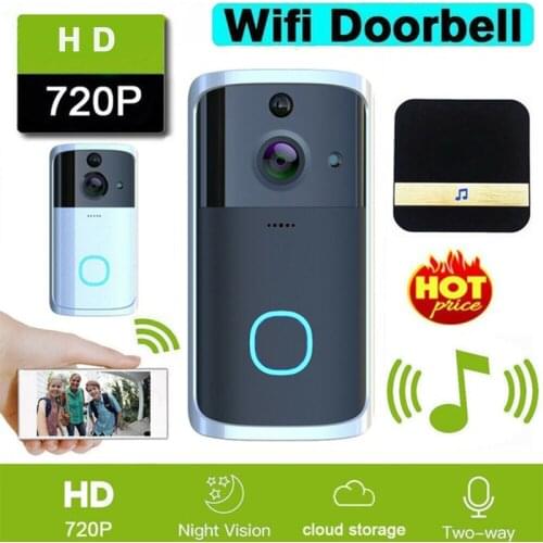 Smart Video Wireless WiFi Door Bell IR Visual Camera Record Security System Video Doorphone DoorBell IN STOCK