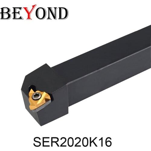 BEYOND SER SER2020K16 SEL2020K16 External Thread cutter lathe Turning tool holder SER2020 Carbide inserts 16 ER IR AG60 AG55 CNC