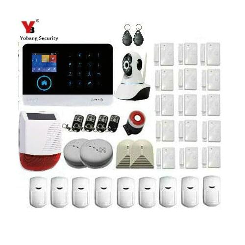 Yobang Security WIFI gsm alarm system Touch Keyboard IOS Android APP 433MHz Home Burglar Wifi/GSM/GPRS/SMS Alarm System
