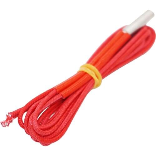 1pc 3D Printer Parts Heating Tube 12V/24V 40W Cartridge Heater 6*20mm For MK8 E3D V6 Extruder hot end Heat 1M