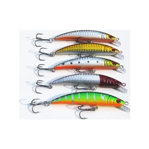 1pcs Plastic Fishing Lures Fishing Bait Minnow Bass Floating Lure Fishing Tackle Hooks 8CM/8g