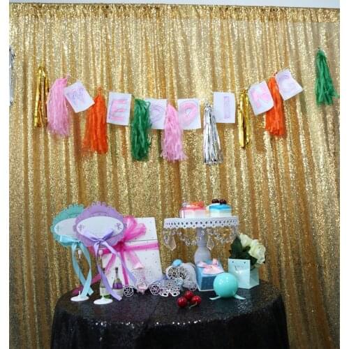 10FT X 10FT Rose Gold Thick SEQUIN Fabric PHOTO BACKDROP Wedding Photo Background