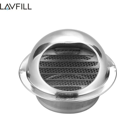 100mm 304 Stainless Steel Round Type External Extractor Wall Vent Outlet for Kitchen and Bathroom