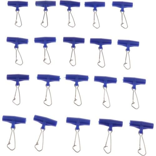 20Pcs Fishing Sinker Slides Hook Clip Swivels Snaps Connector Fishing Line Sinker Slider