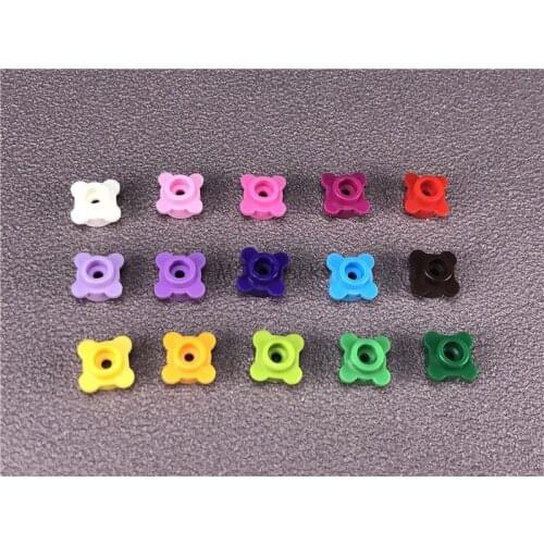 200pcs/lot MOC Bricks DIY plant colorful Plate Round 1x1 Flower Edge fit with 33291 Educational Building Blocks Kids Gifts