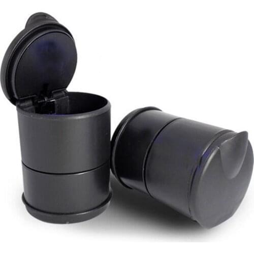 2020 Portable Ashtray For Car Black Ashtrays With Lids Cylinder Cigarette Ashtray With Detachable Storage Box without light