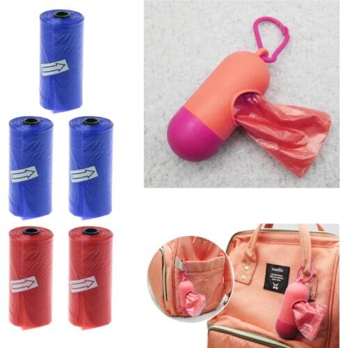 5 Roll Portable Baby Diaper Waste Bag Baby Strollers Disposable Garbage Bags