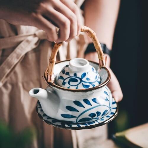 5 Style 250ml Retro Ceramic Teapot Teacup Small Steaming Pot Soup Bowl Antique Beamed Pot Home Restaurant Teaware Kungfu Tea Set